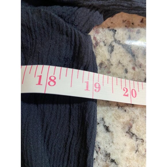 H&M Womens 12 Black Aztec Cardigan Top Open Tie Front Tassels Crepe BOHO - Picture 6 of 7